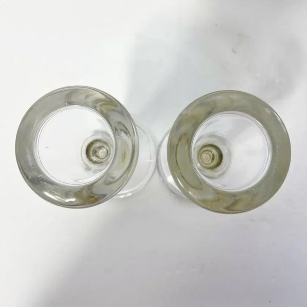 Jens Quistgaard Dansk Denmark Crystal Silver Candle Holders/Vases Modern Elegant